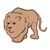 Crouching Lion Color PDF