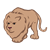 Crouching Lion Color PNG