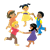 Five Children Color PNG
