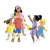 Group of Five Children Color PNG