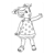Girl in Polka-Dot Dress Line PDF