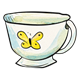 Teacup with yellow butterfly