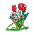 Three Red Tulips Color PNG