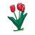 Three Red Tulips Color PDF