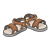 Brown Sandals Color PNG