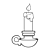 White Candle Line PNG