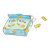 Blue Box of Fish Crackers Color PNG