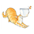 Orange Cat Stretching Color PDF