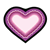 Pink and Purple Heart Color PNG