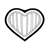 Green-Striped Heart Line PNG