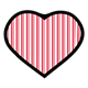 Red Heart with red stripes