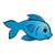 Jumping Blue Fish Color PDF