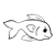Jumping Blue Fish Line PNG
