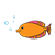 Pink and Orange Fish Color PNG