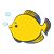 Yellow and Purple Fish Color PNG
