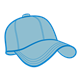 Baseball Cap blue with stitching