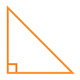 Orange Right Triangle with right angle 