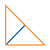 Orange Right Triangle Color PNG