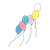 Six Balloons Color PNG
