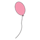 Pink Balloon flying away