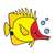 Yellow Fish Color PNG
