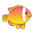 Yellow and Red Fish Color PNG