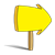 Yellow Arrow Sign Color PNG