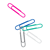 Paper Clips Color PNG
