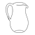 Glass Pitcher Line PNG