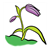 Closed Purple Flowers Color PDF