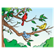Three Birds sitting in a tree