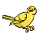 Yellow Bird with mouth open