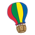 Hot Air Balloon Color PNG