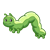 Green Caterpillar Color PNG