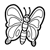 Red Butterfly Line PNG