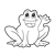 Green Frog Line PNG