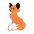 Orange Fox Color PNG