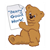 Bear Holding Sign Color PDF
