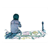 Girl Sitting on Bed Color PDF