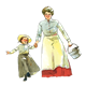 Woman and Little Girl holding hands