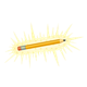 Pencil with starburst