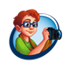 Todd holding camera