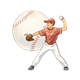 Baseball Player with background