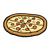 Pepperoni Pizza Color PNG