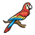Red Parrot Color PNG