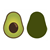 Avocado Halves Color PDF