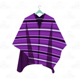 Striped Purple Poncho