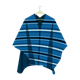 Striped Blue Poncho on hanger