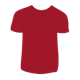 T-Shirt red, with pocket