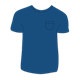 T-Shirt blue, with pocket